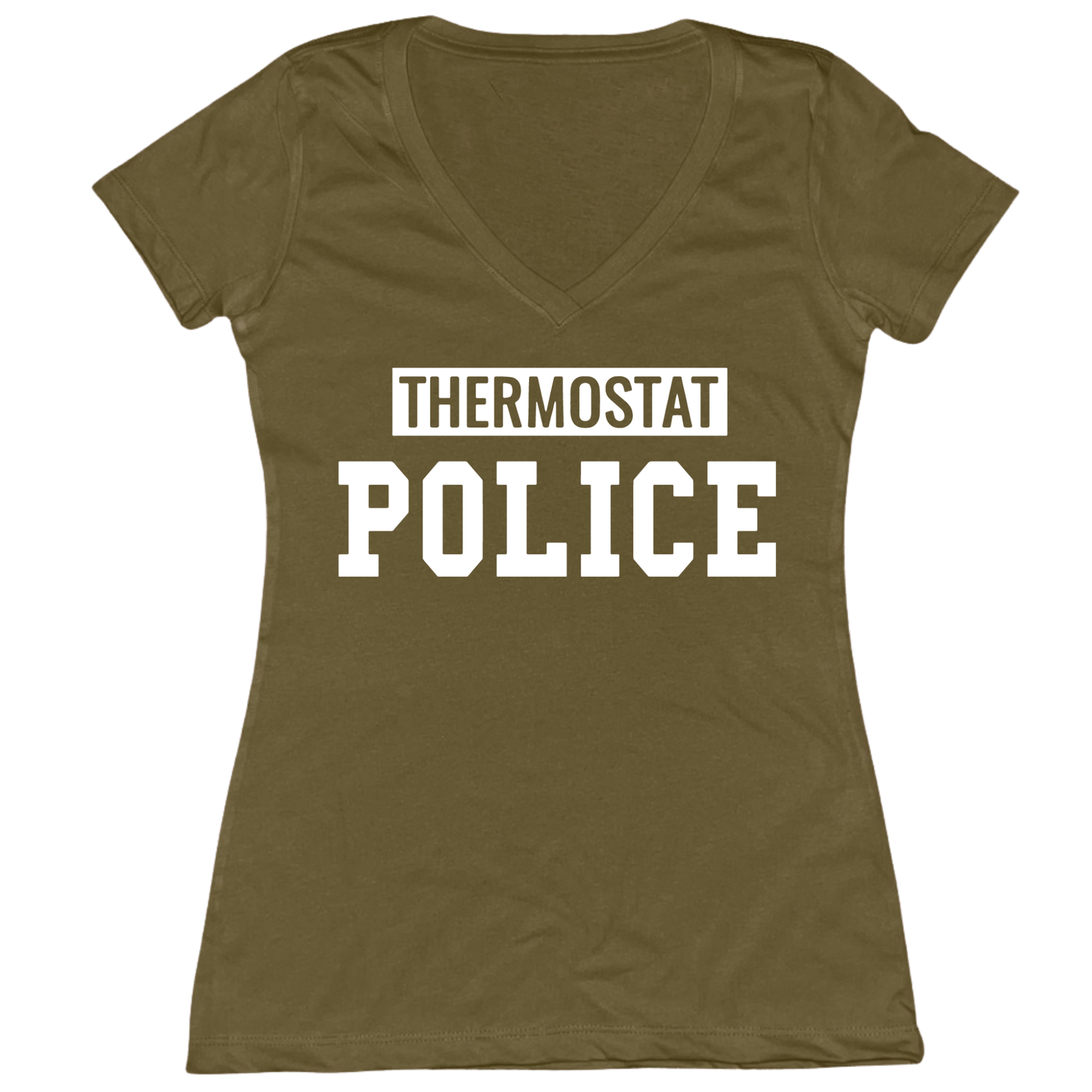 Thermostat Police Womens V-Neck Tee
