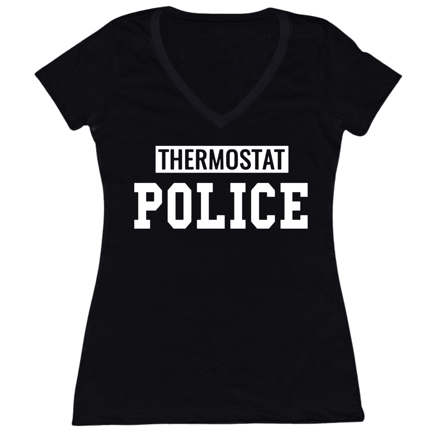 Thermostat Police Womens V-Neck Tee