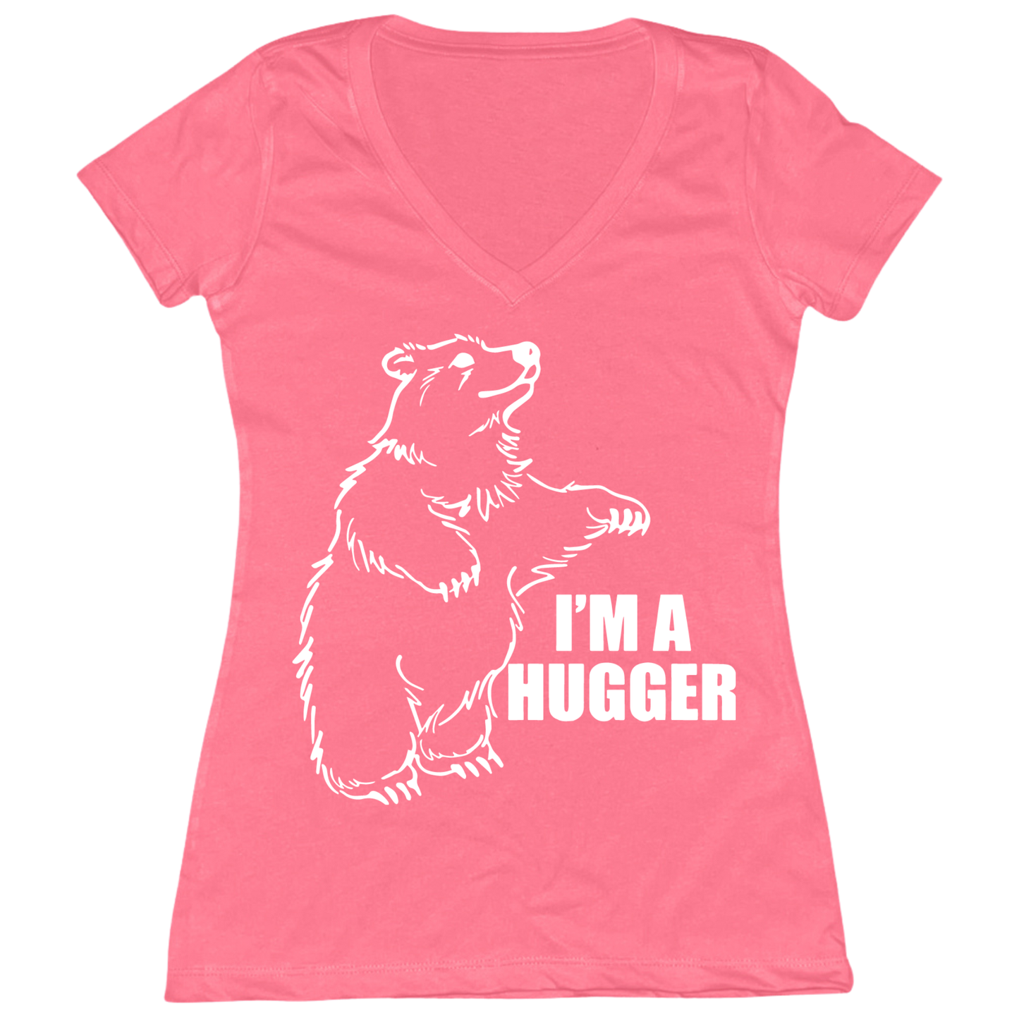 I'm A Hugger Womens V-Neck Tee