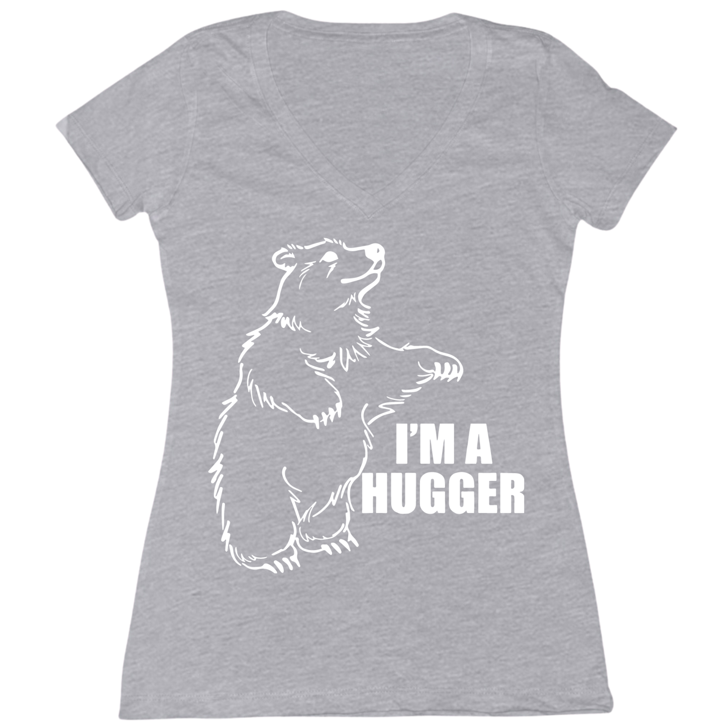 I'm A Hugger Womens V-Neck Tee