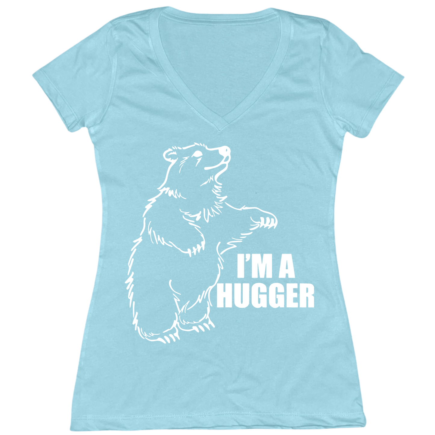 I'm A Hugger Womens V-Neck Tee