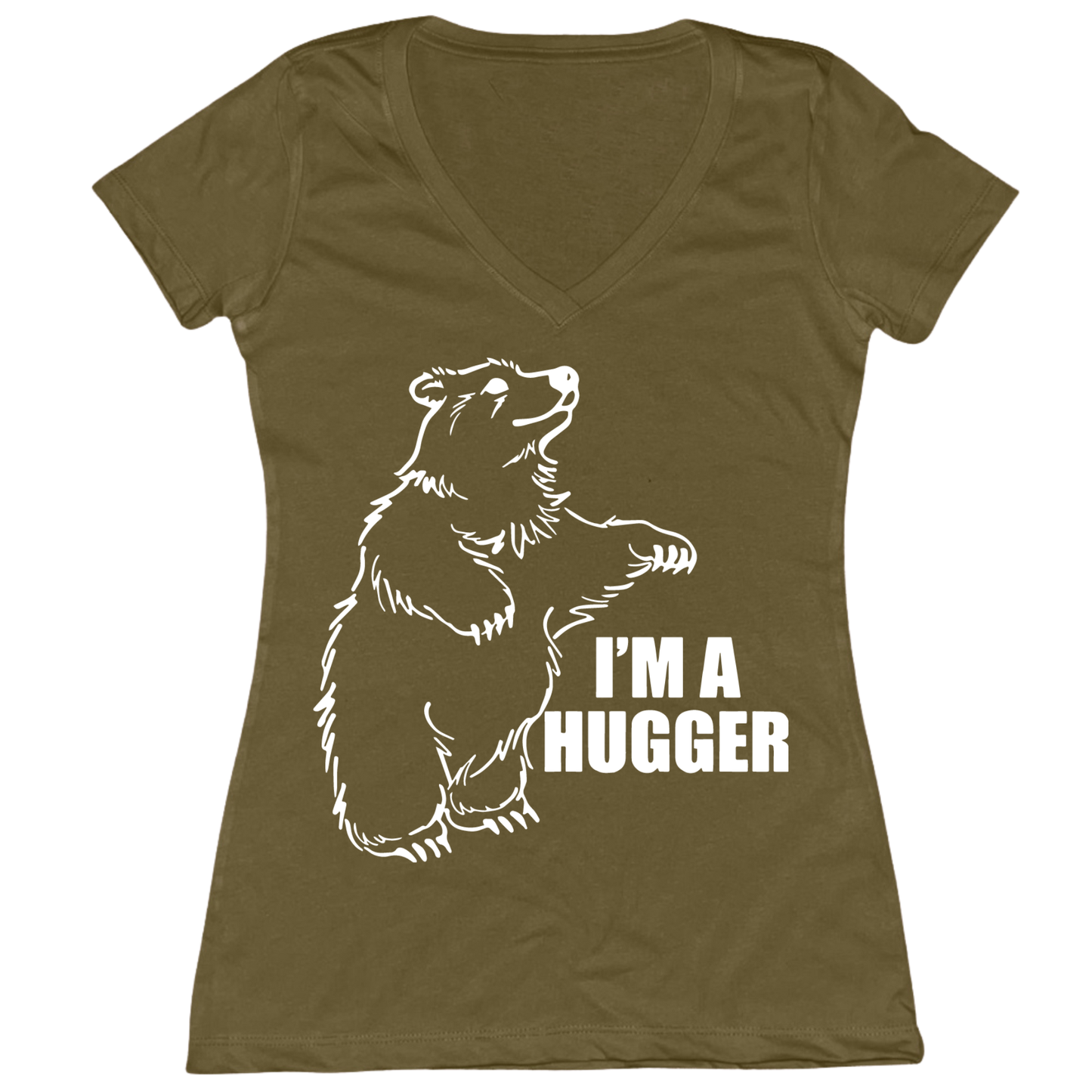 I'm A Hugger Womens V-Neck Tee