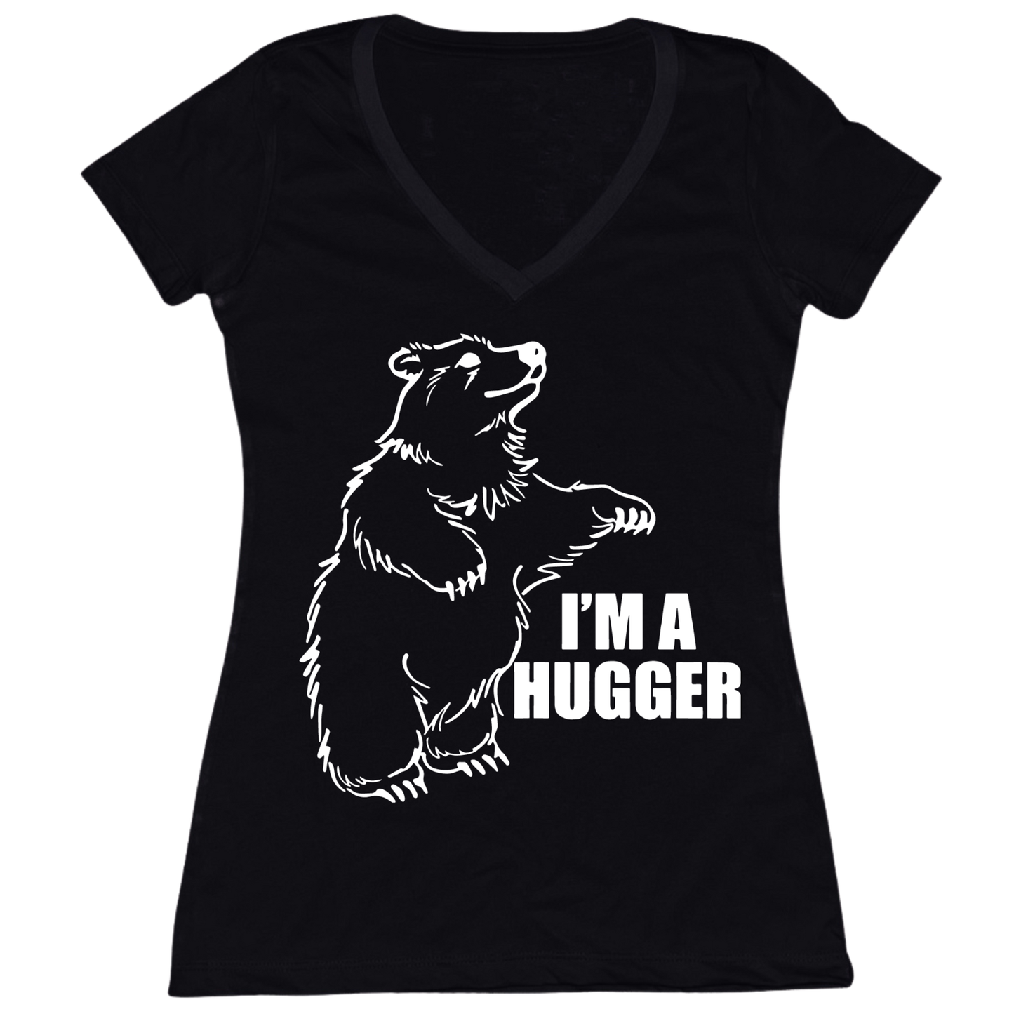 I'm A Hugger Womens V-Neck Tee