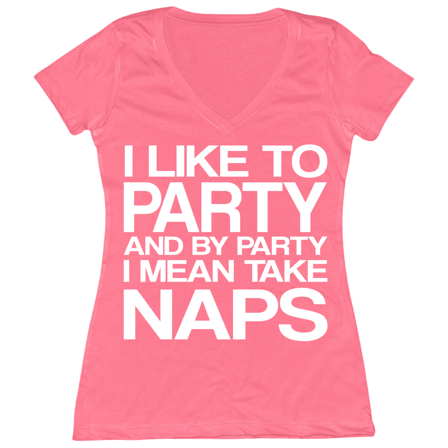 I Like To Party Womens V-Neck Tee