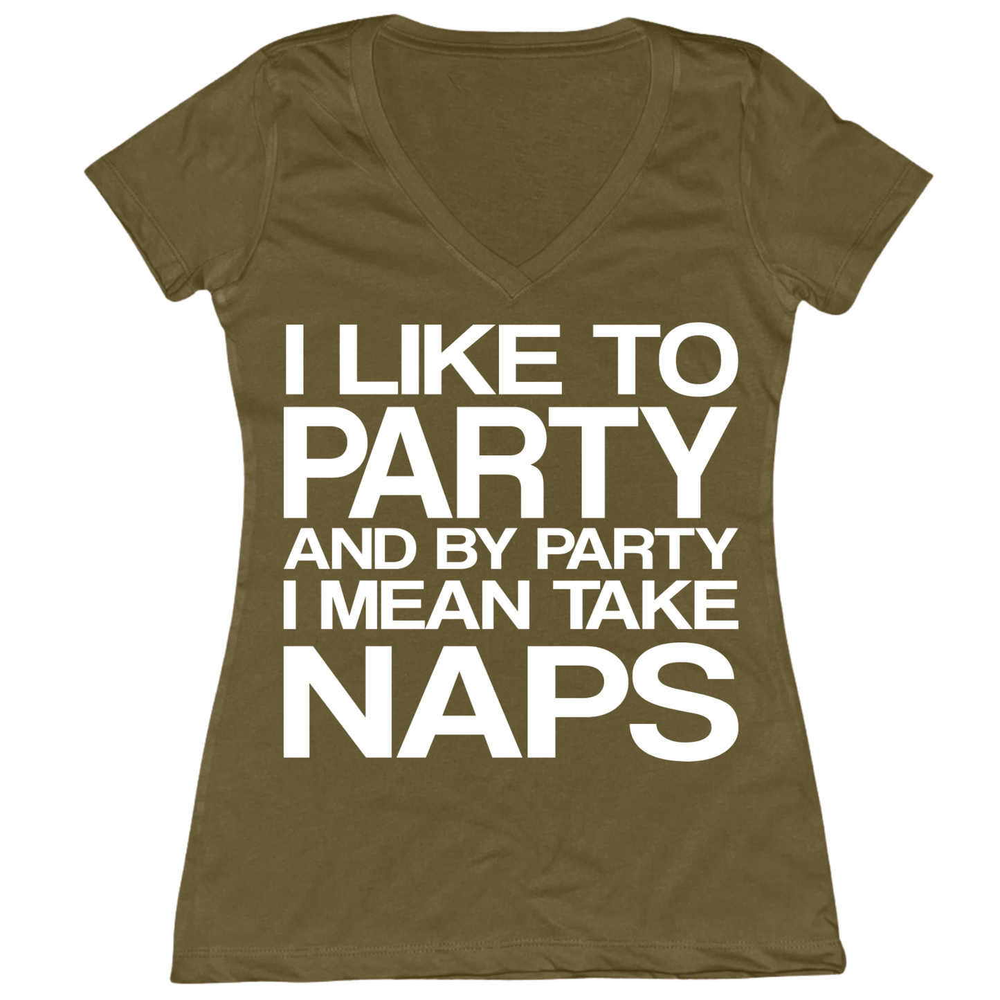 I Like To Party Womens V-Neck Tee