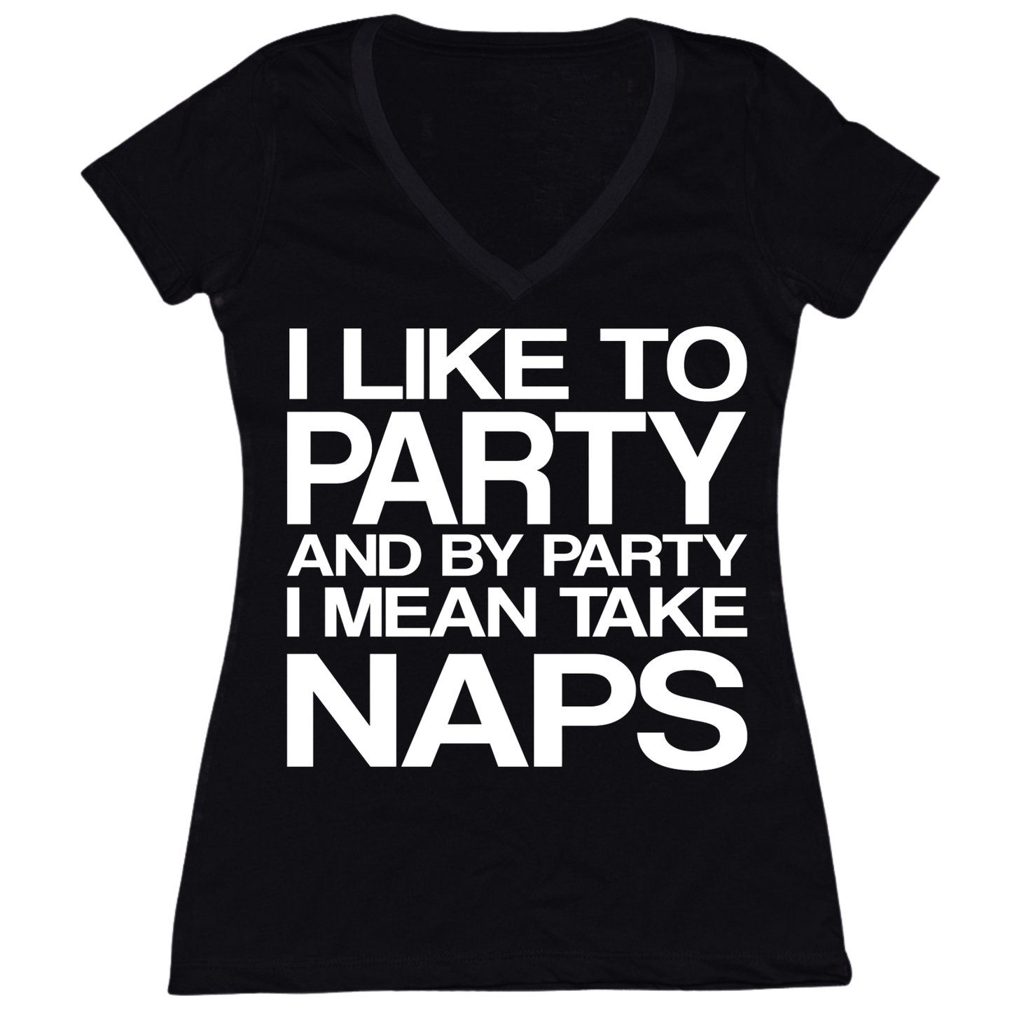 I Like To Party Womens V-Neck Tee