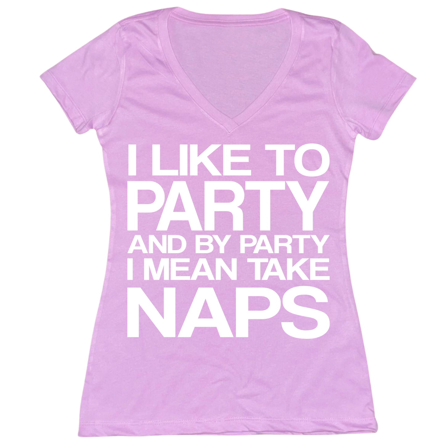 I Like To Party Womens V-Neck Tee