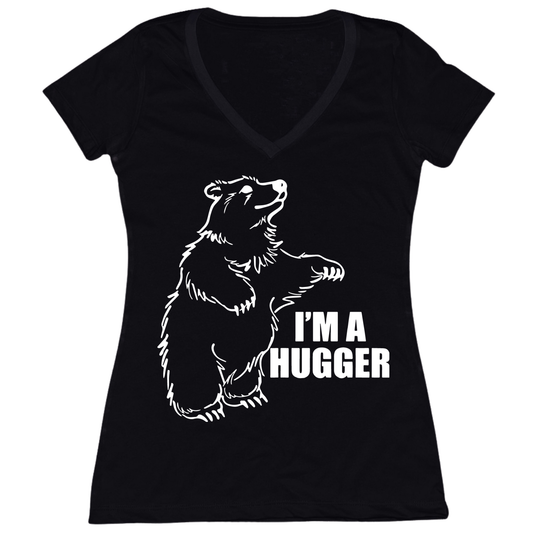 I'm A Hugger Womens V-Neck Tee
